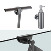 Fortifura Calvi accessoireset - glaswisser - zeepdispenser - handdoekhaak - geborsteld gunmetal (antraciet) SW1441944