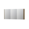 INK SPK2 spiegelkast – 160x74x14 cm – 3 deuren, dubbelzijdige spiegeldeuren – Massief eiken Ash grey SW439970