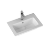 Sanicare q3 lavabo 71x46.5cm 1 trou pour robinet avec trop-plein rectangle céramique blanc seconde choix OUT10989