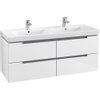 Villeroy & boch Subway 2.0 wastafelonderkast 128.7x52x4.49cm Wit glans 1024256 Villeroy & boch Subway 2.0 wastafelonderkast 128.7x52x4.49cm Wit glans 1024256