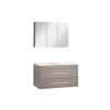 Differnz Style Set de meubles 100cm plan de lavabo céramique pour 1 lavabo avec armoire miroir et poignée standard chêne gris SW46941 Differnz Style Set de meubles 100cm plan de lavabo céramique pour 1 lavabo avec armoire miroir et poignée standard chêne gris SW46941