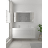 Bruynzeel Box badmeubelset 150x45cm 2 kraangaten 2 wasbakken 2 lades met spiegelkast met softclose composite glans wit SW384040 Bruynzeel Box badmeubelset 150x45cm 2 kraangaten 2 wasbakken 2 lades met spiegelkast met softclose composite glans wit SW384040