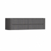 H&R Badmeubelen Juice Wastafelonderkast - 180x45x50cm - afgeronde hoeken - 4 lades - geïntegreerde greep - Wenge SW1491275