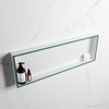 Mondiaz Easy nis 29.5x89.5x8cm voor Inbouw/opbouw 1 open vak Solid surface Talc/Smag SW643710
