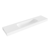 Mondiaz BIG MEDIUM wastafel - 200x46x12cm - wasbak midden - zonder kraangat - talc (wit) SW436499