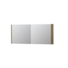 INK SPK1 spiegelkast – 140x60x14 cm – 2 deuren, dubbelzijdige spiegeldeuren – Naturel Eiken mat SW454728