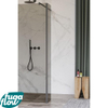 FugaFlow Eccelente Vetro Paroi latérale - 50x200cm - verre fumé - 8mm - avec profilé d'angle - Gunmetal brossé SW1125269