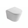 QeramiQ Dely hangtoilet – spoelrandloos – diepte 51,7 cm – met 35 mm softclose zitting – mat wit SW1225248