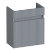 BRAUER Joy Wavy meuble lave-mains - 40x45x22cm - porte ouvrant à gauche - sans poignée - gris mat SW1201239