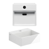 Clou Flush lave-mains 28x27cm inclus bouchon avec trou de robinet céramique blanc brillant SW106235