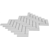 The Mosaic Factory Paris mozaïektegel - 24.7x31.8cm - wand en vloertegel - Rechthoek - Porselein White Mat SW62293