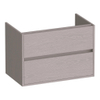 BRAUER Adore meuble sous-lavabo - 80x46x55cm - 2 tiroirs softclose - sans poignées - 1 découpe pour siphon - Timber Greige SW1198409