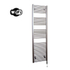 Sanicare HVW Elektrische Radiator - 172x45cm - 920W - wifi - thermostaat - chroom - rechtsonder - inox look (zilver) SW1185617