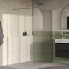 BRAUER Oblivion Paroi de douche à l'italienne - 120x200cm - verre strié clair - revêtement de verre - PVD - acier inoxydable brossé SW1476059