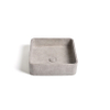 Ideavit Zoe Vasque 39x39x12cm Béton carré Gris clair SW568401