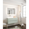 Mondiaz VICA ensemble de meuble de salle de bain - 100cm - meuble sous lavabo gris - 2 tiroirs - lavabo cloud gauche - sans trou de robinet - miroir LED - version XL 60cm de haut SW1098141