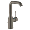 Grohe Essence New Wastafelkraan Opbouw - uitloop 12.7cm - L-size - hoge draaibare uitloop - waste - EcoJoy - brushed hard graphite (antraciet) SW97497