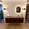 Mondiaz CIRO-DLUX Badkamermeubelset - 170x45x50cm - Solid surface wastafel Oza - 1 wasbak Rechts - zonder kraangaten - 4 lades - Ruby SW1532126