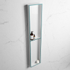 Mondiaz Easy nis 29.5x89.5x8cm voor Inbouw/opbouw 2 open vakken Solid surface Talc/Smag SW643818