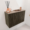 Mondiaz JOYA-DLUX 60cm meuble de toilette - couleur Shadow - Vasque FAYE position Droite 1 trou de robinet couleur Arena. SW1424789