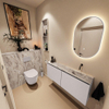 MONDIAZ TURE-DLUX Meuble toilette - 120cm - Cale - EDEN - vasque Glace - position droite - sans trou de robinet SW1103223