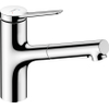 Hansgrohe Zesis M33 Robinet de cuisine - 15 cm - mono-commande - douchette extractible - 2 jets - chrome SW1120207