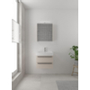 Bruynzeel Bando badmeubelset 60x45cm 1 kraangat 1 wasbak 2 lades met spiegelkast met softclose Composiet kasjmier grijs SW383305 Bruynzeel Bando badmeubelset 60x45cm 1 kraangat 1 wasbak 2 lades met spiegelkast met softclose Composiet kasjmier grijs SW383305
