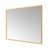 Hotbath &MORE Spiegel - 100x80cm - directe en indirecte LED - color changing - spiegelverwarming - dimbaar - met afstandsbediening - PVD - geborsteld zwart (koper) SW1246048