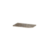 INK Concept R Plan de lavabo - 40x22x1.7cm - pour meuble de sous-lavabo de toilette arrondi à droite - Céramique - Earth glossy SW1406256
