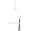 Hotbath Cobber IBS70 Regendoucheset - inbouw - 30cm plafondarm - 20cm ronde hoofddouche - 3 standen handdouche - mat wit SW678202