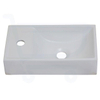 QeramiQ Nexxt Qube fontein 40x22cm kraan links wit SW46 QeramiQ Nexxt Qube fontein 40x22cm kraan links wit SW46