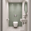 Adema Salina 2.0 Ensemble WC - 48.5x36x32cm - cuvette profonde - sans bride - réservoir encastré QeramiQ - softclose - quickrelease - abattant de WC - plaque de commande métallique en inox - boutons ronds - blanc SW1474591