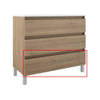 Adema Chaci PLUS Pièce de service pour meuble de salle de bain - 100cm - tiroir du bas - tiroir intérieur en linge - pour SW892699 - chêne SW1128966
