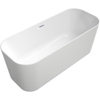 Villeroy & Boch Finion kunststof vrijstaand duobad quaryl ovaal 170x70x48cm incl. push-to-open afv.plug +overloop + designring chroom/wit SW106594 Villeroy & Boch Finion kunststof vrijstaand duobad quaryl ovaal 170x70x48cm incl. push-to-open afv.plug +overloop + designring chroom/wit SW106594