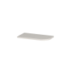 INK Concept R Plan vasque - 40x22x1.7cm - pour meuble de lavabo d’angle arrondi à droite - MDF laqué - Blanc mat SW1406266