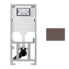 Geberit Inbouwreservoir - UP320 - QeramiQ Push Steel bedieningsplaat slim - dualflush - ronde knoppen - amber bruin SW1600771