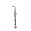 Fortifura Calvi vrijstaande badkraan - 113cm - met handdoucheset - hoogglans chroom SW377817