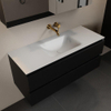 Mondiaz Aivy badmeubelset - 120x45x50cm - 0 kraangaten - 1 wasbak talc Solid surface - Midden - 2 lades - Met spiegelkast - MDF Urban SW892128
