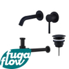 FugaFlow Eccelente Sobrado Badkamer Wastafelkraanset - inbouw wastafelkraan - always open plug - design sifon - Mat zwart - Black Friday - SW1124152