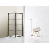 Marenza Bellini Douchecabine - 100x100cm - veiligheidsglas - frame lines buitenzijde - anti kalk - mat zwart SW543441
