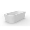 ZEZA Grand half vrijstaand hoekbad - rechts - 180x80x58cm - met afvoer - acryl - glans wit SW1030593