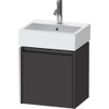 Duravit Ketho.2 Wastafelonderbouwkast - met 1 deur - 43.4x33.8x44cm links - met greep antraciet - grafiet supermat SW772965