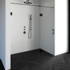Saniclass Create douchedeur 190x200cm 2-delig profielloos met antikalk en 8mm veiligheidsglas zwart mat SW223805 Saniclass Create douchedeur 190x200cm 2-delig profielloos met antikalk en 8mm veiligheidsglas zwart mat SW223805