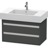 Duravit Ketho Meuble sous-lavabo avec 2 tiroirs 80x45.5x41cm pour Vero 032985 graphite 0280211