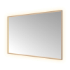 Hotbath &MORE Spiegel - 120x80cm - directe en indirecte LED - color changing - spiegelverwarming - dimbaar - met afstandsbediening - PVD - geborsteld zwart (koper) SW1246036