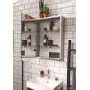 Bruynzeel spiegelkast 50x70cm met 1 deur exclusief verlichting aluminium GA11662 Bruynzeel spiegelkast 50x70cm met 1 deur exclusief verlichting aluminium GA11662