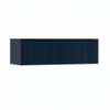 H&R Badmeubelen Juice Meuble sous-vasque - 140x45x40cm - angle droit arrondi - 2 tiroirs - poignée intégrée - blue oak SW1110279