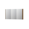 INK SPK2 spiegelkast – 140x74x14 cm – 3 deuren, dubbelzijdige spiegeldeuren – Massief Eiken Aqua (Hout) SW439962