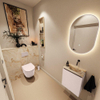 MONDIAZ TURE-DLUX Meuble toilette - 40cm - Rosee - EDEN - vasque Frappe - position droite - sans trou de robinet SW1102982