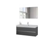 Bruynzeel Palitano badmeubelset 120x56.5x46cm spiegel grafiet SW112890 Bruynzeel Palitano badmeubelset 120x56.5x46cm spiegel grafiet SW112890
